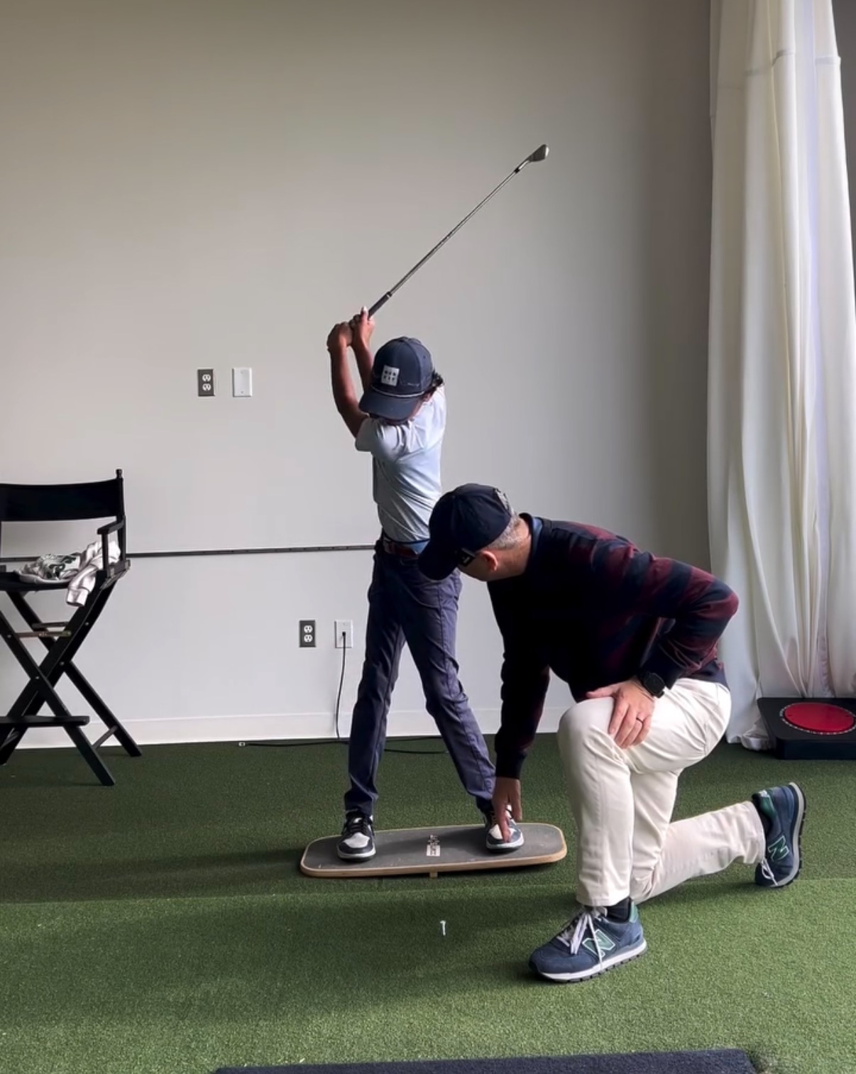 Junior golfer training